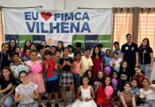 Alunos do curso de Fisioterapia da FIMCA realiza projeto “Brincando com os Movimentos” em escola de Vilhena; veja fotos