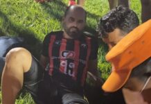 VÍDEO: atleta sofre fratura exposta durante torneio no estádio “Portal da Amazônia”