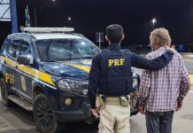 PRF resgata idoso desaparecido na BR-364 em Vilhena