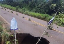 DNIT alerta para interdição da BR-435 entre Vilhena e Colorado devido rompimento da pista