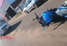 Colisão entre moto e picape deixa uma pessoa ferida em Vilhena