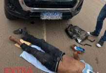 Ciclista é socorrido após colisão com picape em Vilhena