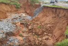 Tráfego na BR-364 é restringido após desabamento parcial de pista em Vilhena