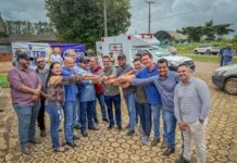 Deputado Cássio Gois entrega ambulância para reforçar atendimento de saúde em Santana do Guaporé, distrito de São Miguel