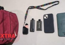 Dupla é flagrada com cigarro eletrônico em praça no centro de Vilhena