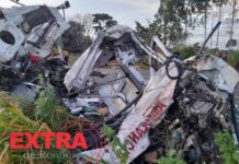 Grávida e mais três pessoas morrem em grave acidente entre ambulância de Vilhena e carreta na BR-364