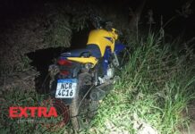 Motocicleta furtada é localizada horas após o crime na zona rural de Vilhena