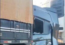 VÍDEO: Engavetamento com três carretas é registrado na BR-174 próximo a Vilhena