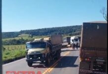 VÍDEO: Acidente entre caminhões é registrado na BR-364 próximo ao São Lourenço em Vilhena