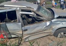 Motorista perde controle e capota picape na BR-364 próximo a Vilhena