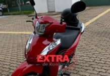 PM recupera motoneta furtada em Cerejeiras horas após o crime