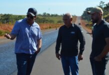 Ezequiel Neiva acompanha avanço da pavimentação da Rodovia do Boi e reforça compromisso com o Cone Sul
