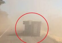 VÍDEO: Vagão de carreta carregado com milho se desprende e tomba na BR-364 em Pimenta Bueno