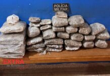 PM apreende quase 18 quilos de drogas enterradas em chácara na zona rural de Vilhena
