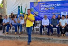 Deputado Luizinho Goebel participa da inauguração da RO-370 em Corumbiara