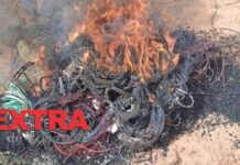 Homem é preso queimando cabos de cobre furtados no almoxarifado da prefeitura em Vilhena