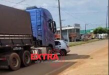 Câmera de segurança registra acidente na BR-174 em Vilhena