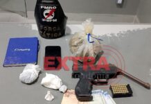 Força Tática estoura ponto de drogas em Cerejeiras, apreende arma, munições e prende dois suspeitos