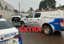 Suspeito de tentativa de homicídio foge da polícia, sofre queda e é preso armado em Vilhena