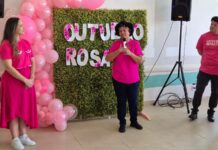 Sílvia Cristina participa da ação alusiva ao Outubro Rosa no Hospital de Amor em Porto Velho