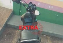 Motociclista foge da PM em alta velocidade e quase atropela trabalhadores em Colorado