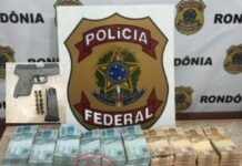 PF apreende R$ 600 mil e prende homem por porte ilegal de arma em RO