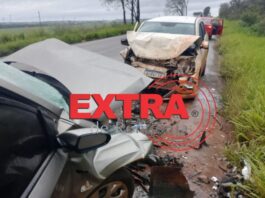 VÍDEO: colisão frontal deixa dois veículos destruídos na BR-174 entre Vilhena e Comodoro