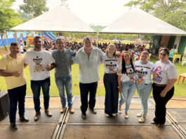 Deputada Gislaine Lebrinha participa da Festa da Família em São Miguel do Guaporé