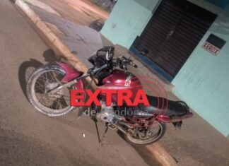 Motociclista fica ferido após perder controle e cair na Avenida Paraná em Vilhena