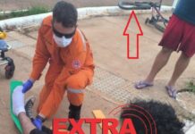 Colisão entre carro e bicicleta deixa jovem ferido em Vilhena