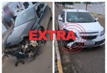 Acidente em cruzamento termina com fuga de condutora e prisões em Vilhena