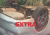 Veículo capota em estrada rural e deixa dois feridos em Cerejeiras
