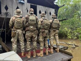 PF inutiliza 29 embarcações usadas em garimpo ilegal no Rio Madeira em RO