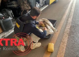 VÍDEO: PRF apreende mais de 20 quilos de “supermaconha” em ônibus interestadual em Vilhena
