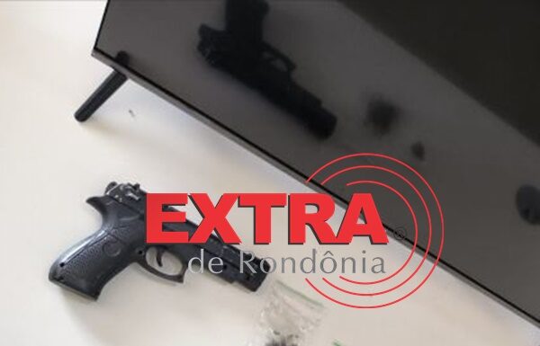 Homem é preso com droga, simulacro e TV com registro de furto em Vilhena