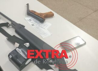 Homem é detido após denúncia de agressão e apreensão de arma em Vilhena