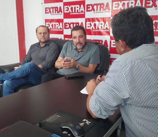 Em visita ao EXTRA, Hildon e Cirone detalham trajetória e aliança na disputa pelo governo durante agenda em Vilhena