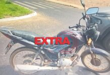 Colisão entre caminhonete e motocicleta deixa condutor ferido em Vilhena