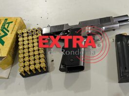 Em Vilhena, motorista com sinais de embriaguez é flagrado dormindo ao volante de caminhonete com pistola pronta para uso