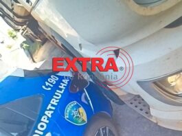 Casal é preso após perseguição, abandono de incapaz e caminhão ser arremessado contra viatura da PM em Vilhena