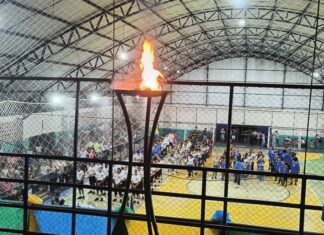 Jogos Escolares começam com tradicional acendimento da pira olímpica em Chupinguaia