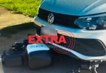 Colisão entre carro e ciclomotor deixa condutora ferida em Vilhena