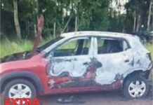 Vídeo flagra homem saindo de mata para incendiar carro em Vilhena