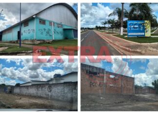 Siglas de facção criminosa em muros e prédios públicos assustam moradores de Chupinguaia