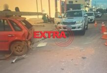 Colisão entre caminhonete e carro de passeio é registrada no centro de Vilhena