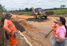 Rosangela Donadon conquista recuperação asfáltica para Novo Plano e acompanha obras