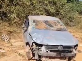 VÍDEO: Mistério na BR-174: carro capota e é encontrado abandonado sem rodas, pneus e placas entre Juína e Vilhena