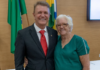 Deputado Luizinho Goebel homenageia a mãe, Iris Goebel, pela celebração de seus 87 anos