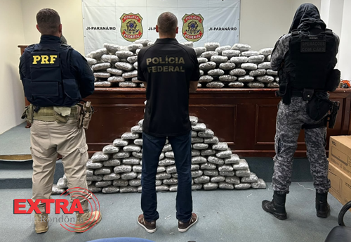 Operação integrada apreende 166 quilos de maconha após motorista furar bloqueio policial em RO
