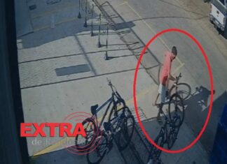 Câmera de segurança flagra furto de bicicleta avaliada em cerca de R$ 1,7 mil em Vilhena
